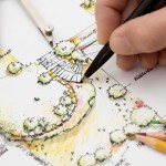 Garden Design Blueprint Sketching